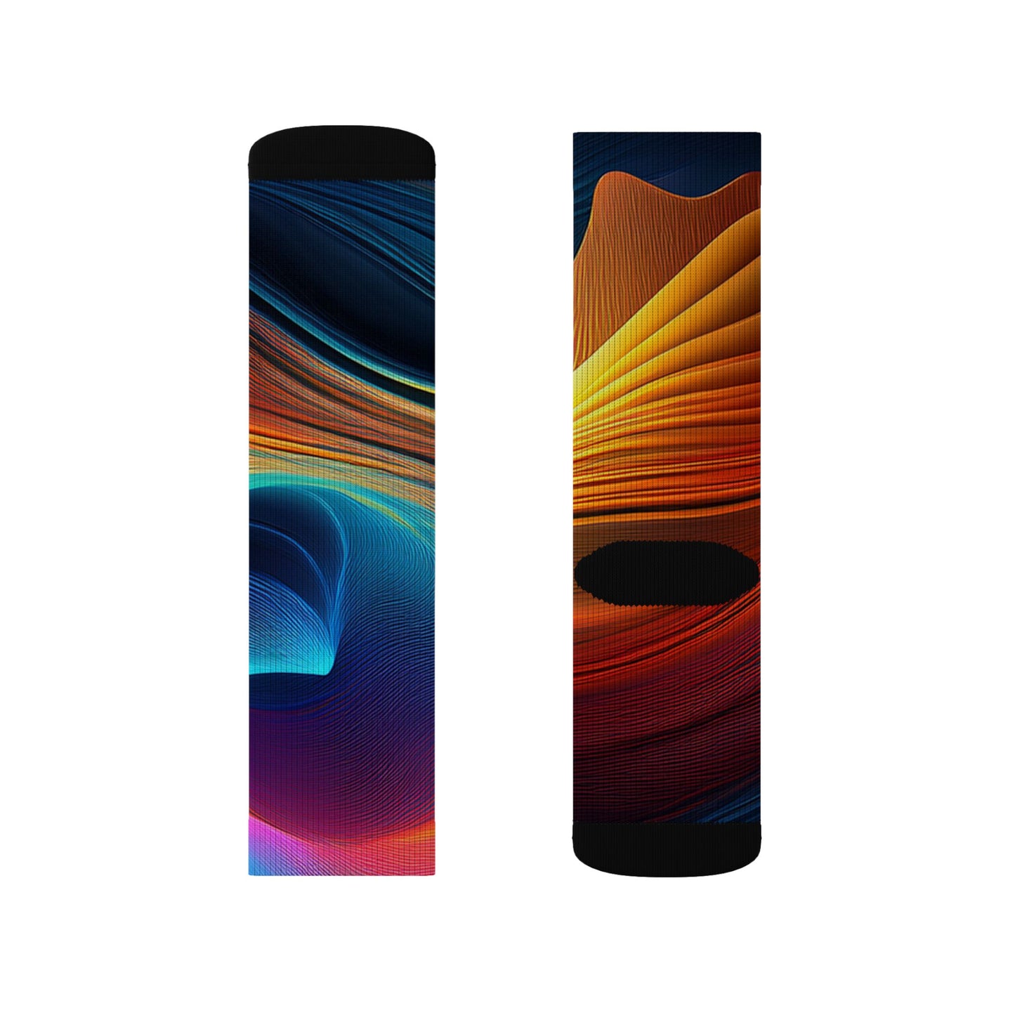 Prism Wave — Vibrant Sublimation Crew Socks