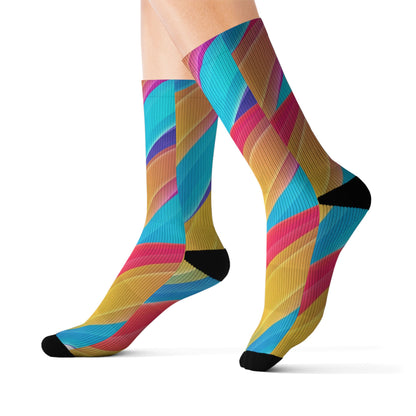 Color burst Sublimation Socks–Crew Socks