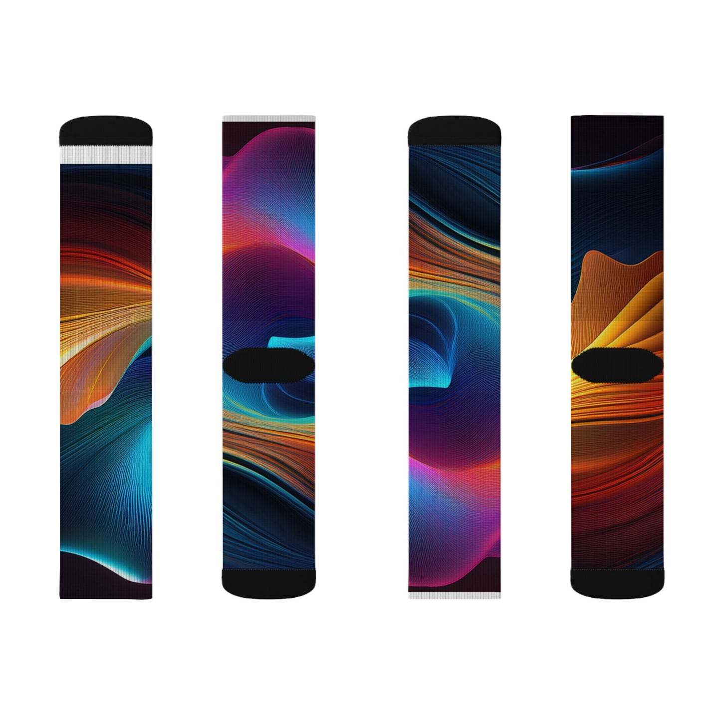 Prism Wave — Vibrant Sublimation Crew Socks