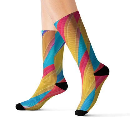 Color burst Sublimation Socks–Crew Socks