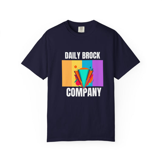 Daily Brock Company Graphic T-Shirt — Colorblock Retro Logo Tee