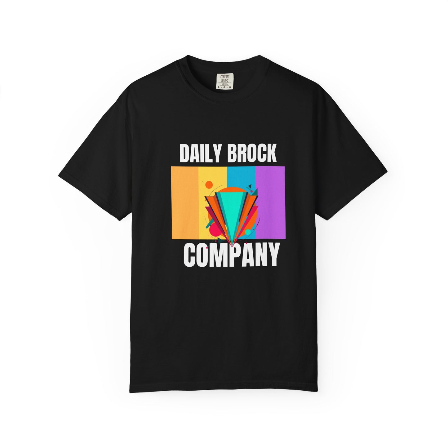 Daily Brock Company Graphic T-Shirt — Colorblock Retro Logo Tee